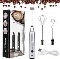 Émulsionneur de Lait Électrique Rechargeable USB Fouet Cappu