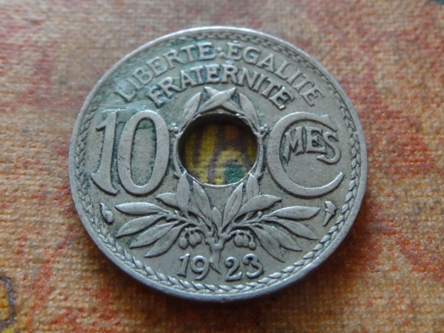Alle Münzen: FRANCE  10 Centimes  1923 – Gebraucht aus Romanel-sur-Lausanne von Swift13
