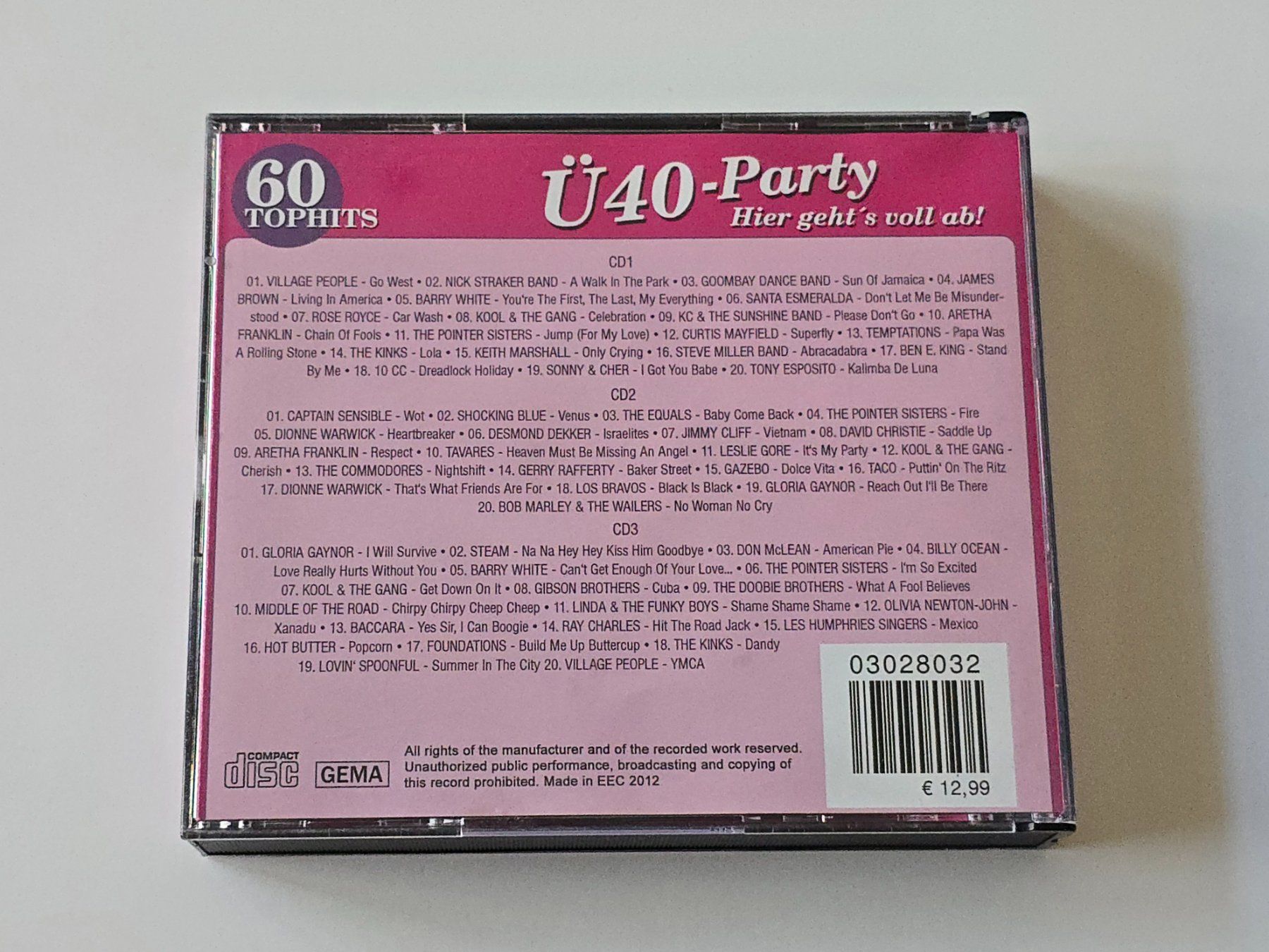 CD: 3 CD Box 60 Top Hits Ü40-Party – Usato da Dättlikon venduto da Wundertuete_ 1