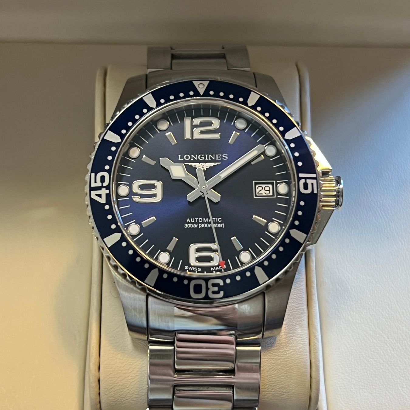 Longines Orologi: Longines HydroConquest Automatic Blue Dial Full Set L3.741.4 – Usato da Carouge GE venduto da Watchaser