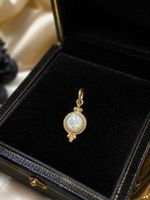 Wunderschöner Vintage Opal Anhänger – Goldfarben | Elegantes