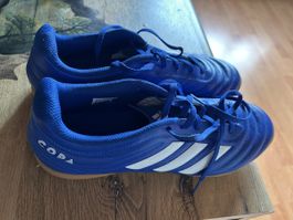 Blue Adidas Copa Indoor Soccer Shoes - Size 7Y - Perfect for