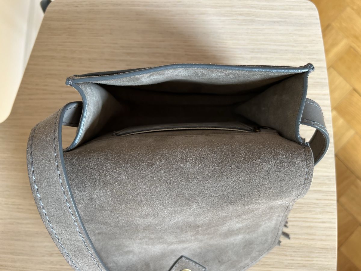 Ba&Sh Borse da donna: Sac Ba&sh en daim gris taupe – Usato da Genève venduto da Chi1206 8