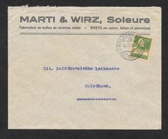 Solothurn illustrierter Brief Fabrik Marti & Wirz 5.6.1925