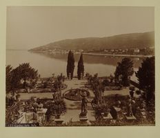 GIARDINO ISOLA BELLA, ITALIEN, ALBUMIN-PHOTOGRAPHIE UM 1890