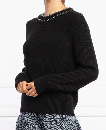 Michael Kors Pullover mit Kette: Gr. M, black (neuwertig)