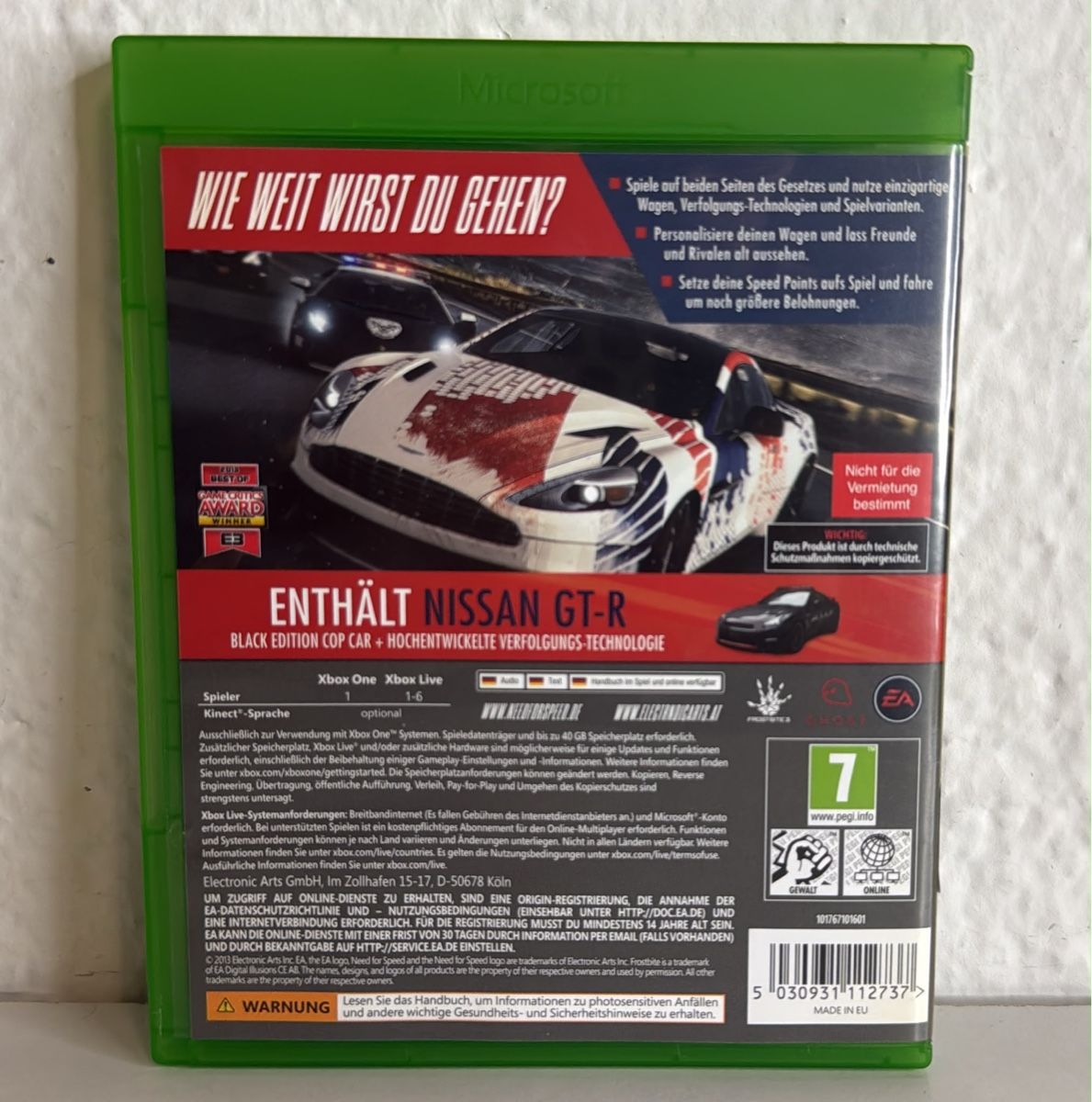 Microsoft Giochi: Need for Speed Rivals Xbox One - Game disc and case – Usato da Ehrendingen venduto da bubulence 1