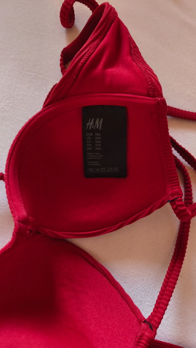 Costumi da bagno & Bikini: Rot Bikini von H&M, Grösse 36, 75A – Usato da Lauwil venduto da Fameug 2