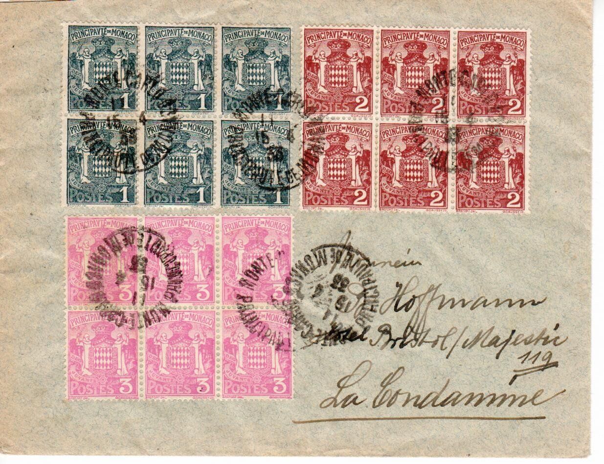 Tutti i francobolli: Brief Monaco mit 38 Marken – Usato da Wolhusen venduto da Curver9