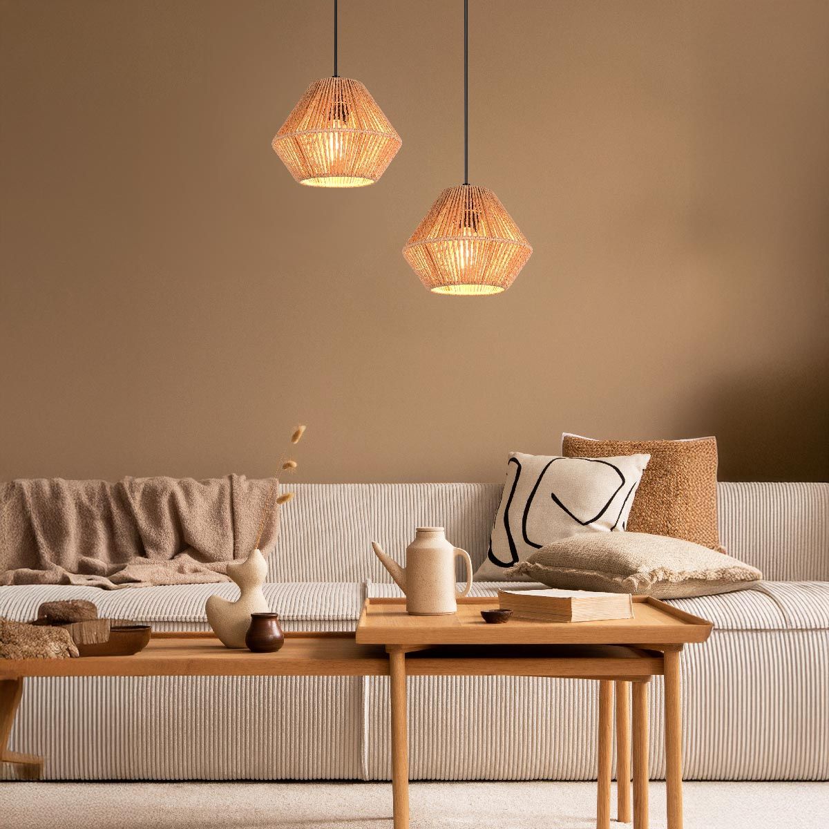 Kronleuchter & Deckenlampen: Pendelleuchte, Papiergarn, Korb, 20 cm Ø – Neu (gemäss Beschreibung) aus Kreuzlingen von Smart-Light 2
