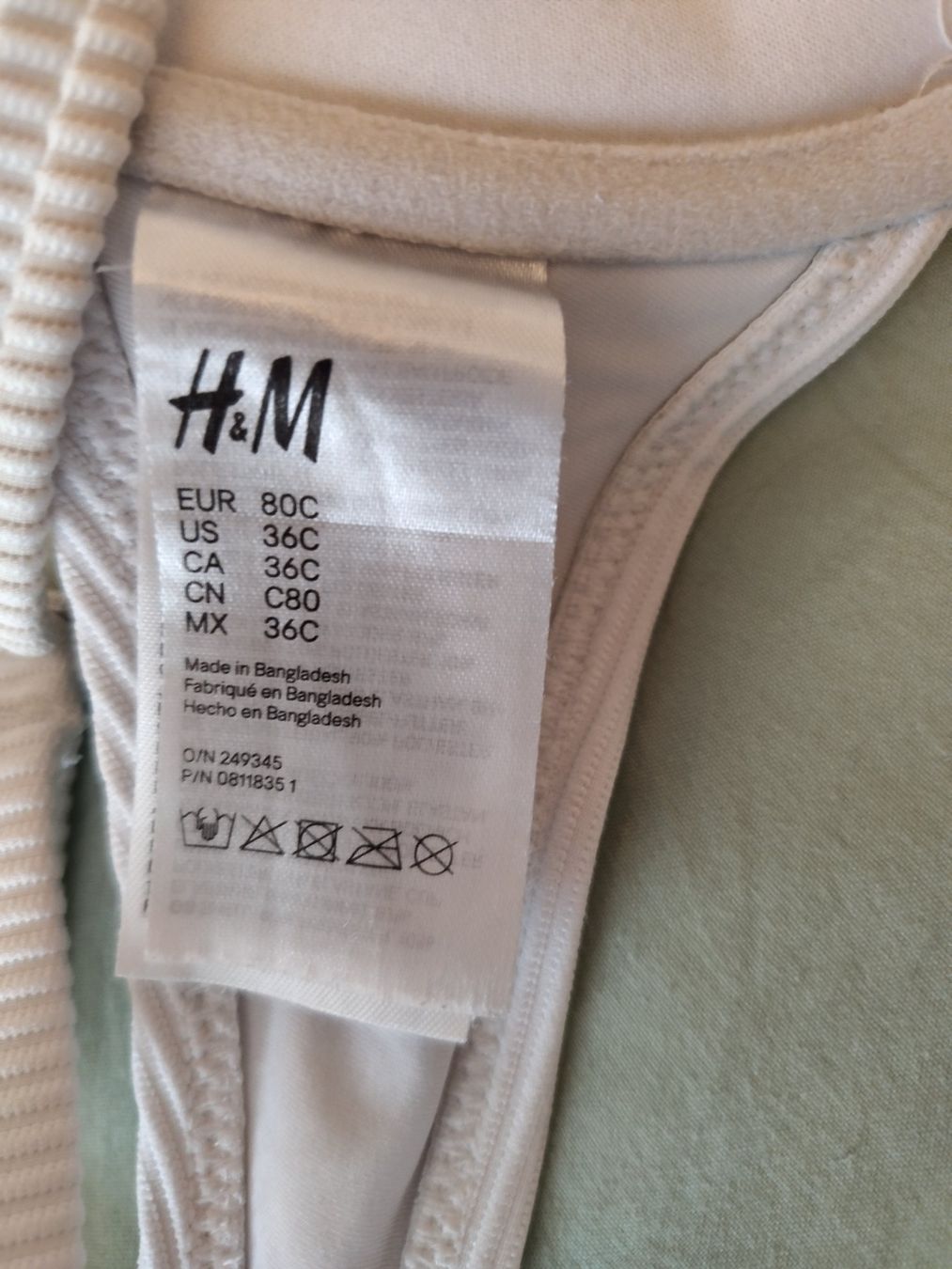 H&M Costumi da bagno & Bikini: H&M Bügel Bikini, weiss, Grösse 80C – Usato da Mumpf venduto da Roxy_Piercing 3