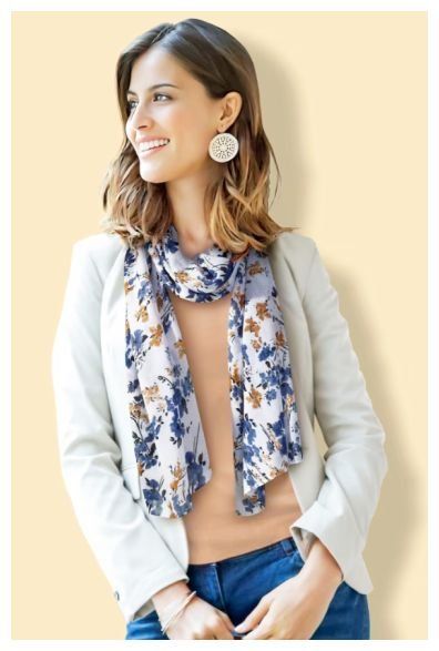 Foulard & Sciarpe: federleichtes, feines Schaltuch, 100% Polyester (fabrikneu) – Nuovo e nell'imballaggio originale da Windisch venduto da prehelvetia18 3