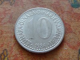 YOUGOSLAVIE  10  Dinara  1986  (P)