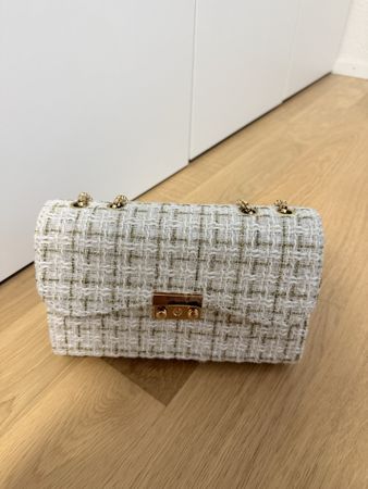 Damen Tasche Weiss Gold 