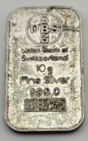 Silberbarren 10 gr UBS SWITZERLAND argent 999.0 