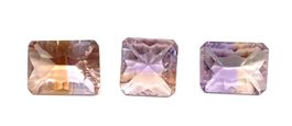Lot 3 amétrines 29.12 ct - CERTIFICAT 874.- Fr