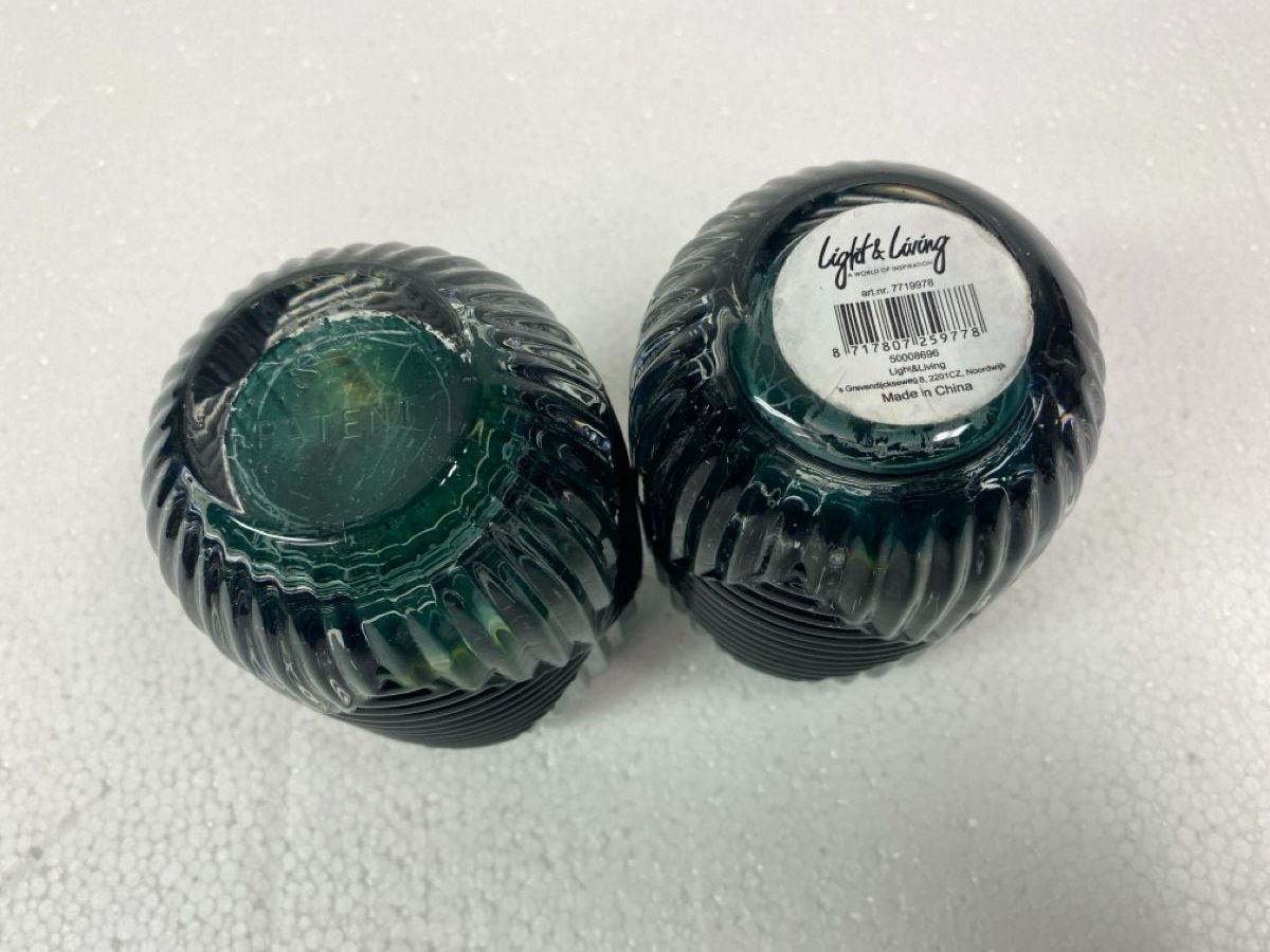 Bougeoirs: 3 Glas Windlichter Kerzenhalter Rot Grün – D'occasion à sursee par trilli-tralli 5