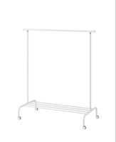 Kleiderständer weiss rollbar verstellbar 111cm Breite