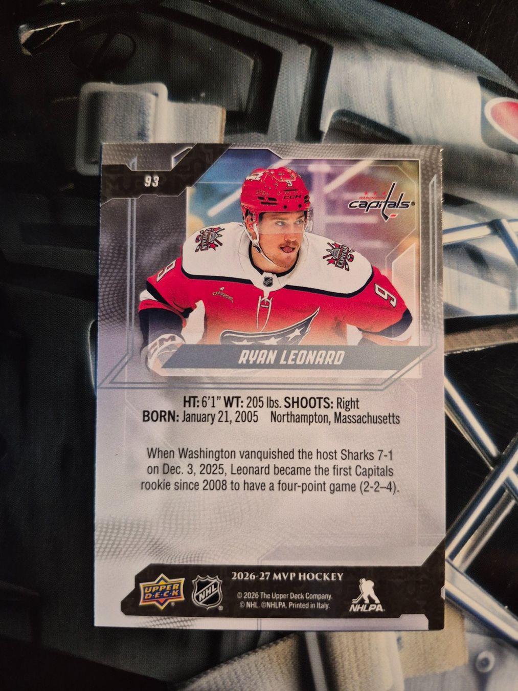 NHL Sammelbilder & Trading cards: NHL Ryan Leonard Washington Capitals – Gebraucht aus Treiten von Sauber73 1