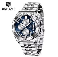 Herrenuhr Benyar BY-5180, Chronograph, Uhr Blau