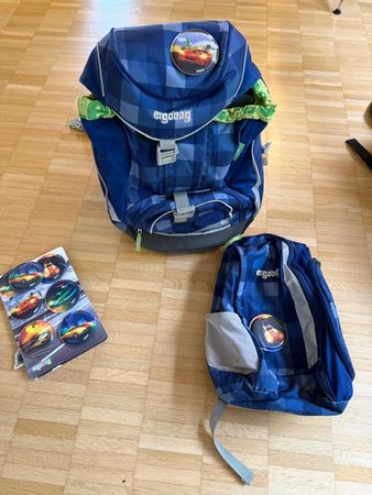 Ergobag mit Turnsack und zwei Kletties-Sets