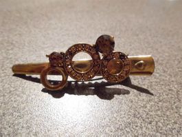 Haarspange goldfarbig/gelbe Steinchen