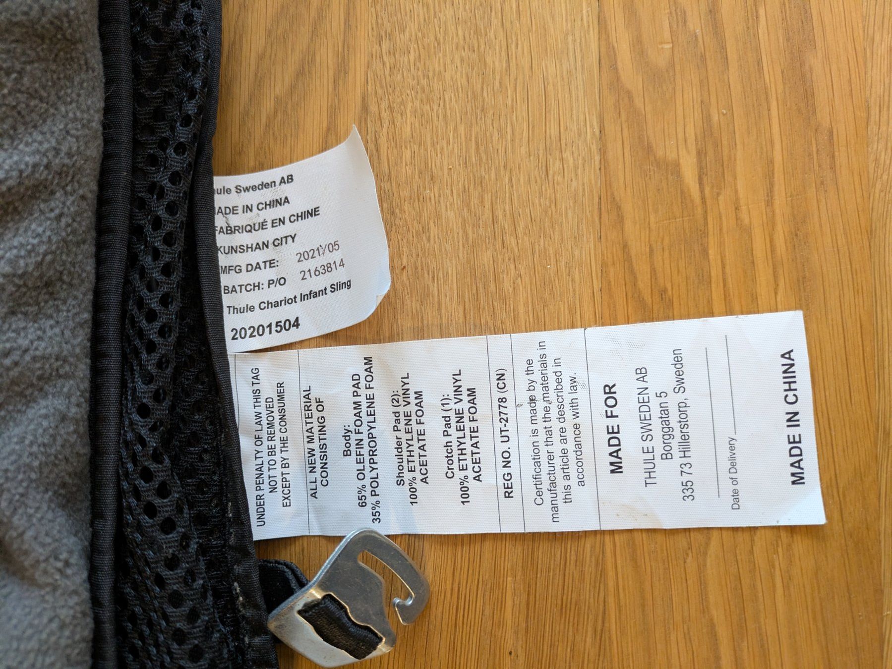 Hamac: Thule infant sling chariot – D'occasion à Langnau am Albis par nad_bt7r 1