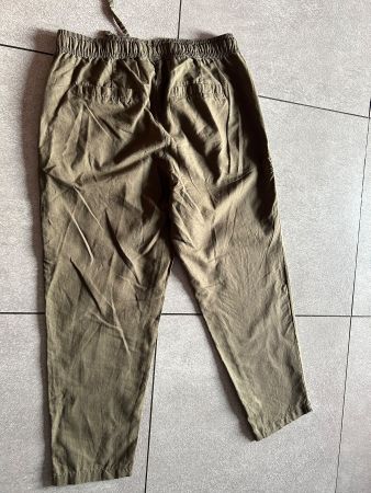 Hose légers pour l'été - lin vert olive - Gr. 38