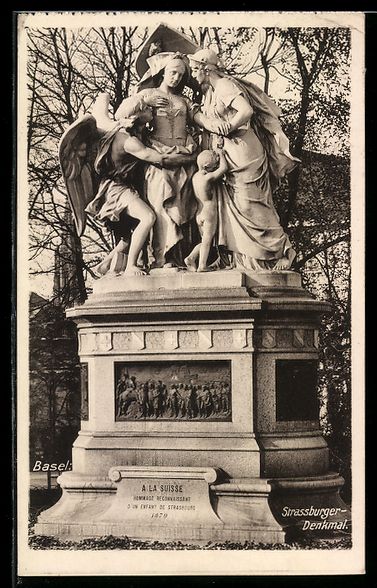 Cartoline postali: AK Basel, Strassburger-Denkmal – Usato da Berlin venduto da bartko-reher
