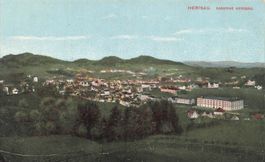 Herisau AR Stadtpanorama mit Kaserne