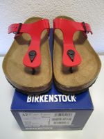Birkenstock, Gizeh, Gr. 42, Normal, Patent Cherry, Neu