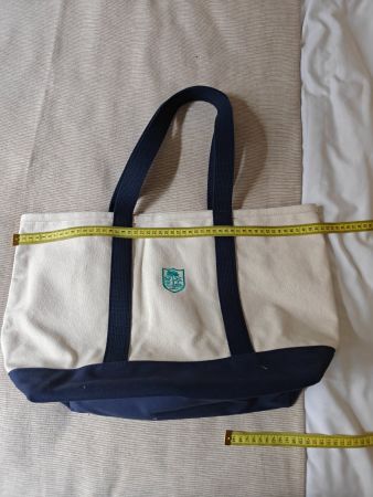 Hudson Sutler US canvas white navy tote bag maritime sail