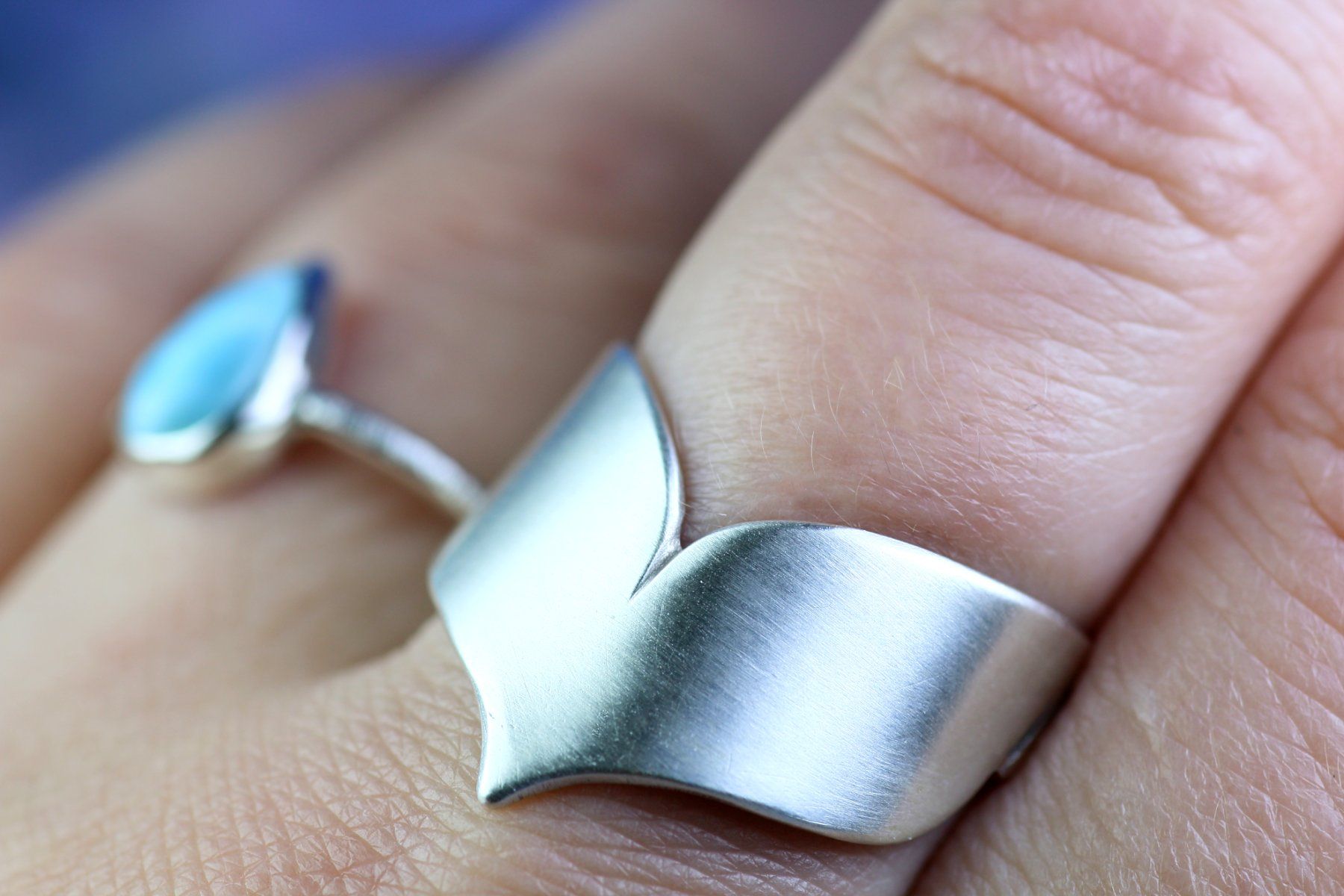 Anelli: MARELIA Ring · Designer Silberring 925 mit matter Oberfläche – Nuovo e nell'imballaggio originale da Bern venduto da OSONO.Design 4