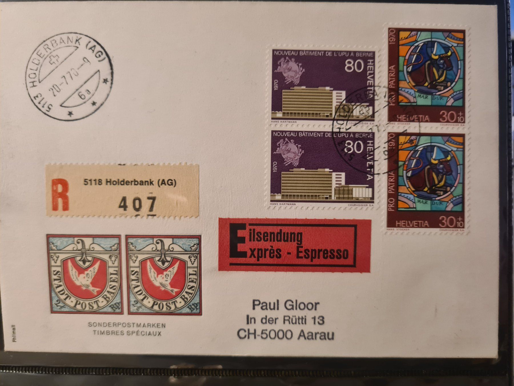 Tutti i francobolli: 2 Stk. FDC 1.6.65  und 20.07.1970 – Nuovo (secondo la descrizione) da Schöftland venduto da rs.schaerli 4
