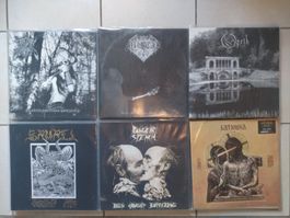 Lot de disques vinyles Black Metal / death