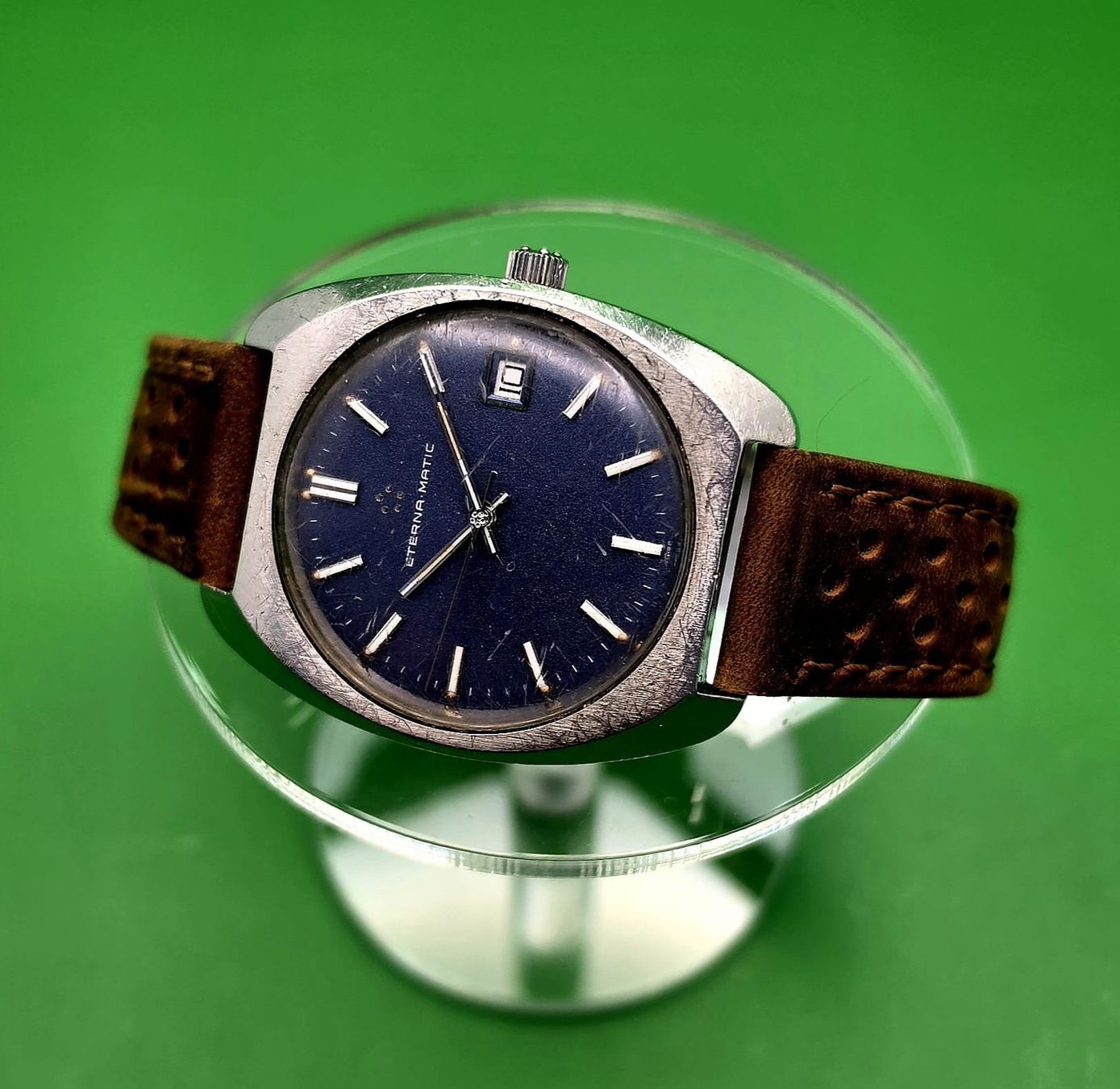 Eterna Uhren: ETERNA-MATIC AUTOMATIC DATE SWISS MATHIAS GYGER 1958-1978 – Gebraucht aus Neftenbach von Taschen-Uhren 9