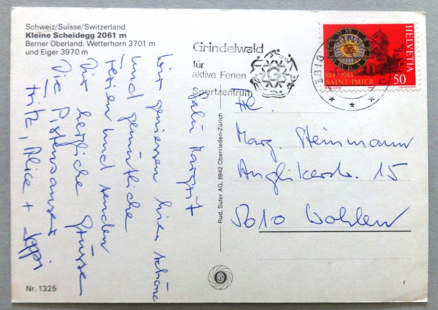 Cartoline postali: Kleine Scheidegg 2061 m – Usato da Fétigny venduto da Billy2miny 1