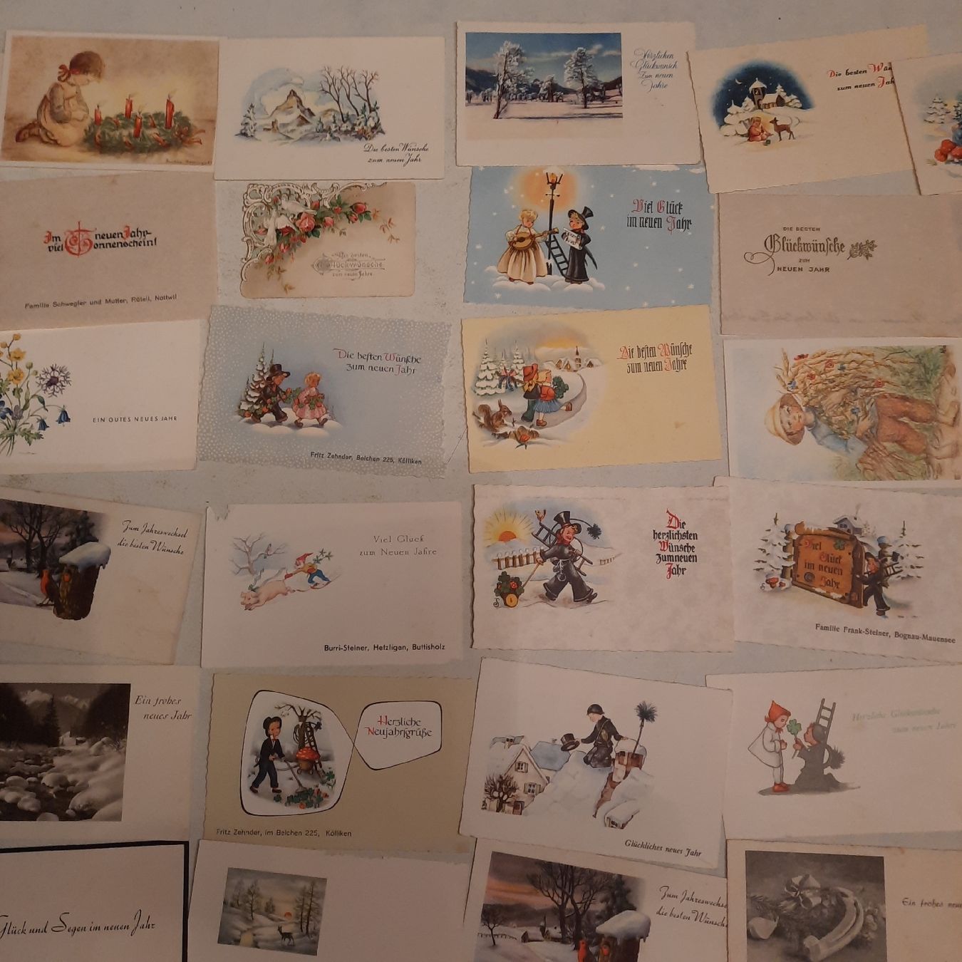 Cartoline: Sammlung kleine Neujahrskarten von ca. 1950 – Usato da Nottwil venduto da mar_jqm7 3