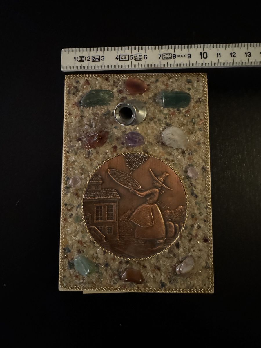 Tutte le decorazioni: Schreibblock mit Kupferbild und Steinen, BRASIL – Usato da Erstfeld venduto da Mario_boe0 2