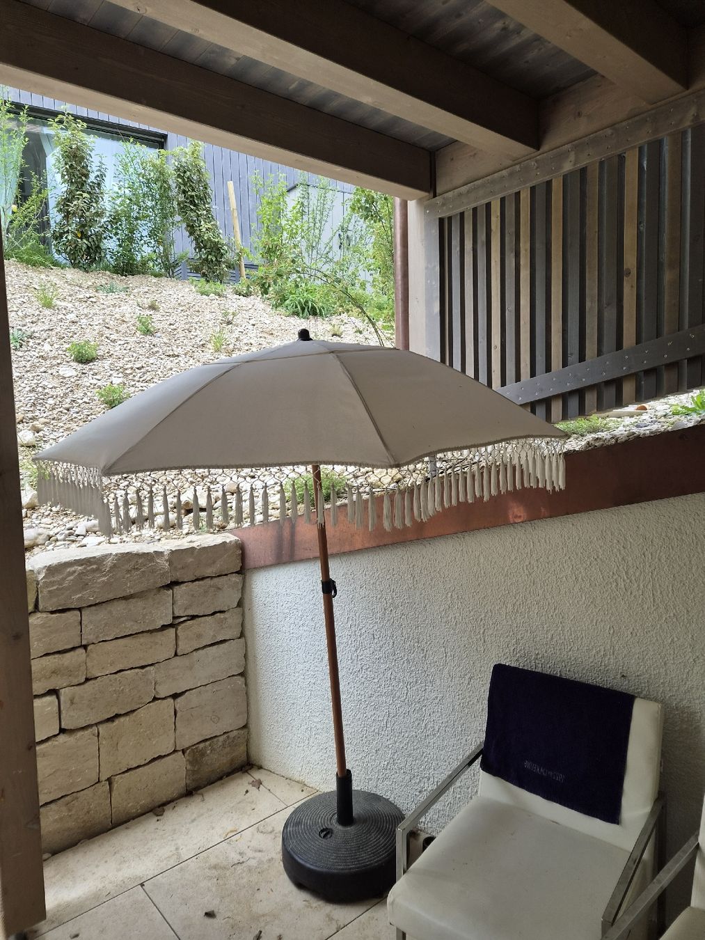 Parasols: Gartenschirm mit Fransen! – D'occasion à Blauen par Casi7 1