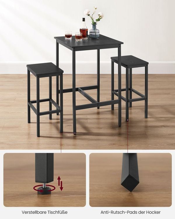 Tavoli: Bartisch Set Tisch 60x60 mit 2 Stühlen SARAH – Nuovo e nell'imballaggio originale da Lachen SZ venduto da MAMORU-MOEBEL 7