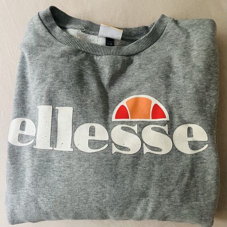 Ellesse Pullover grau Logo Druck Grösse 36 