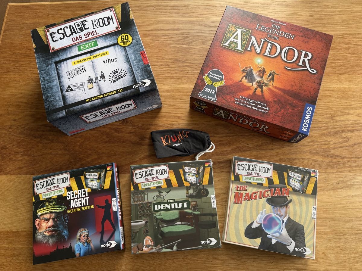 Giochi: Brettspiele Set Escape Room und Andor – Usato da Himmelried venduto da Cyperes