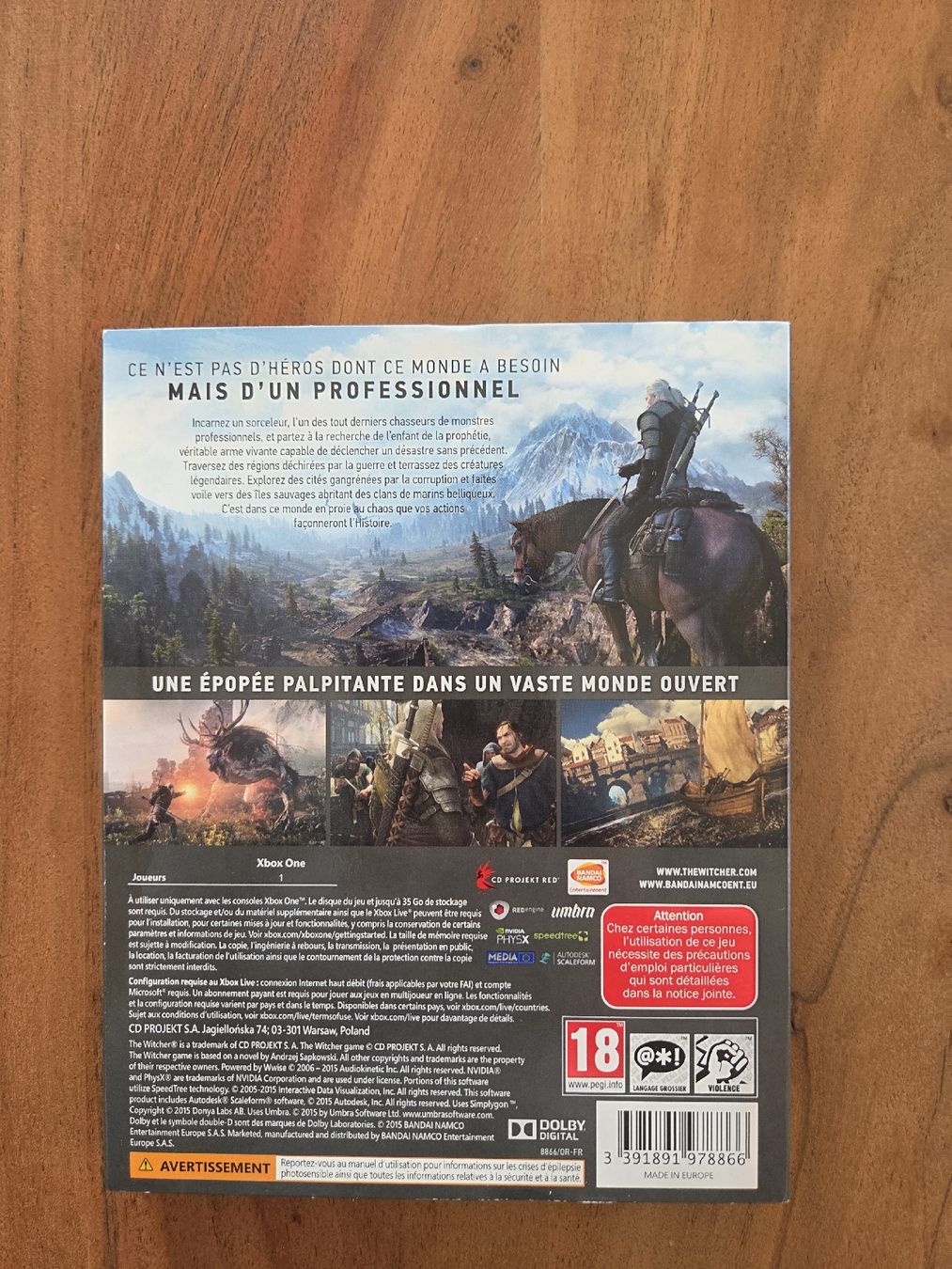Giochi: Jeu XBOX ONE "The Witcher, wild hunt 3" – Usato da Les Vérines venduto da Doubulle 1