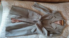 Hochwertiger grauer Wollmantel aus Paris Gr. S-M