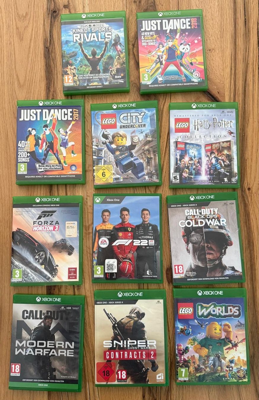 Xbox One S 512 GB 2 Controllers, Kinect and 11 Games (Gebraucht) in ...