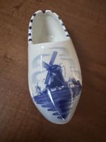 Lot 3 objets céramique Delft bleu motif moulin bon état