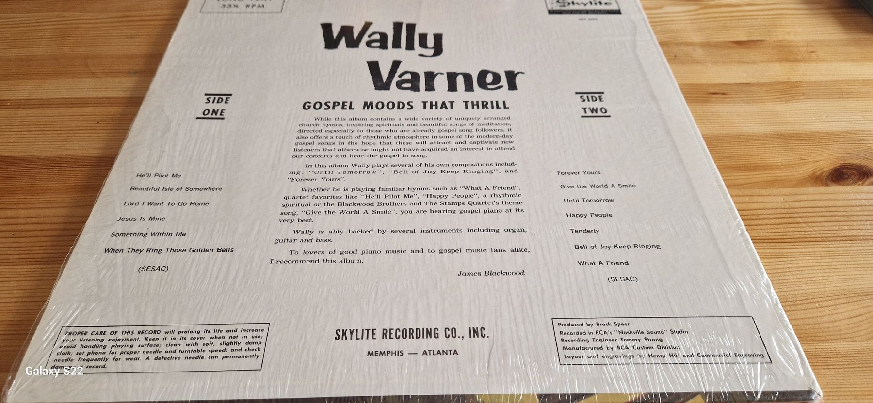 Vinyles: Wallace Varner – Gospel Moods That Thrill – D'occasion à Yvonand par RF-VINYL 3