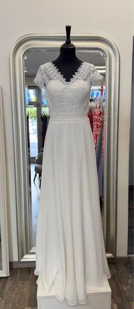 Brautkleid  Chiffon  Ivory  Grüsse 34 NEU 