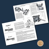 Meccano Modellblätter 1950er – Schweden – Original – selten